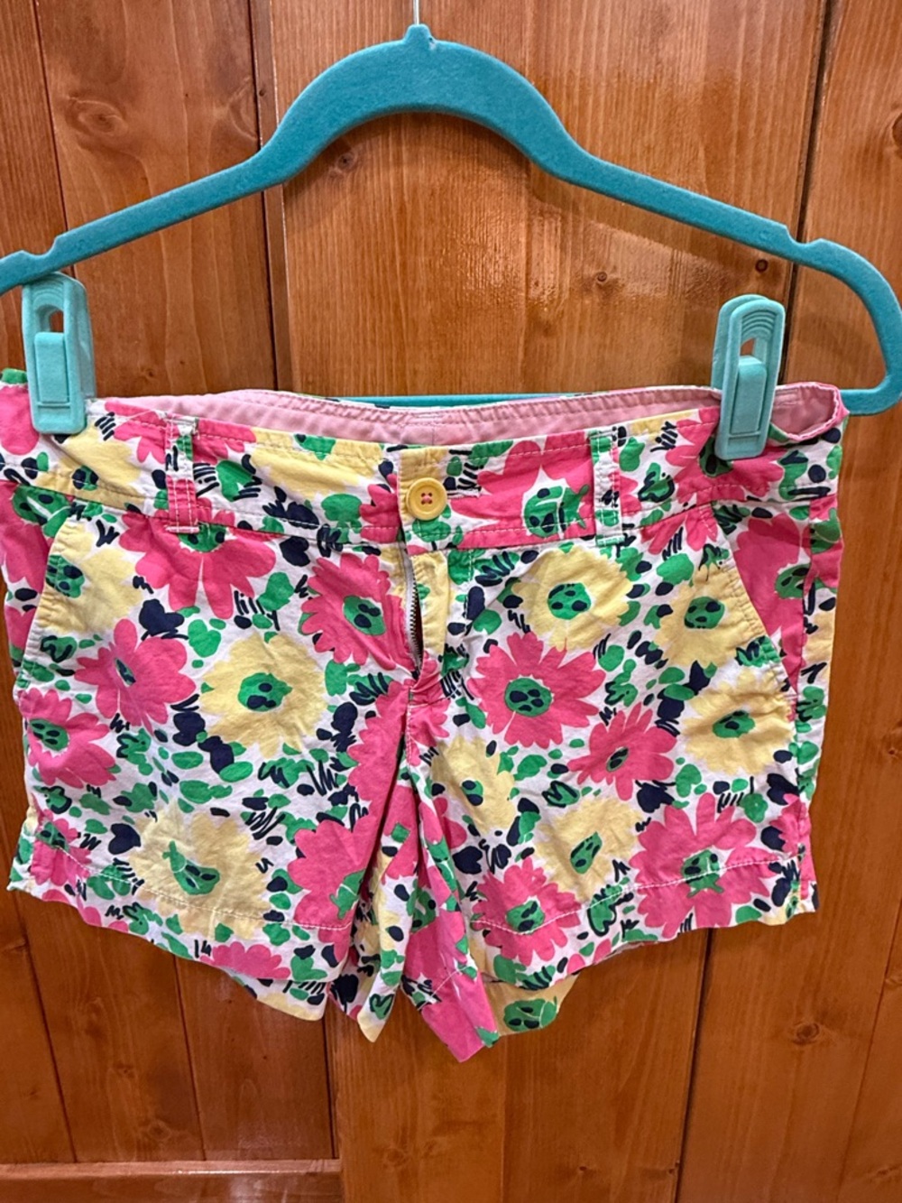 Lilly Pulitzer Pink, Yellow & Green Floral Cotton Shorts